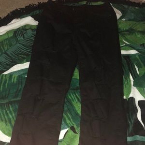 Black ripped jeans